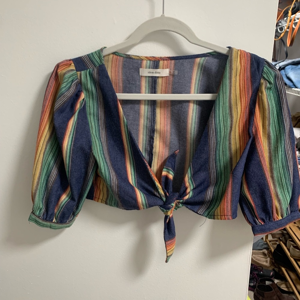 Crop striped Top